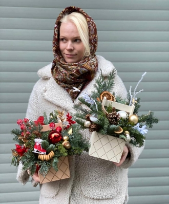 Новогодняя композиция "От шеф-флориста"